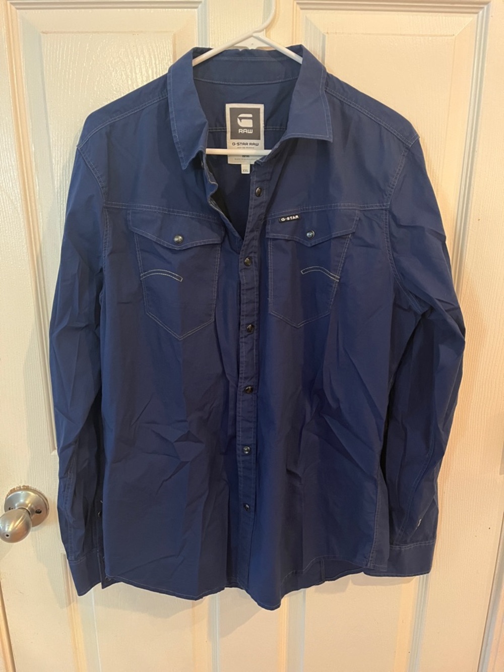 G-Star Slim Fit Dark Blue Button-Down Shirt Jacket